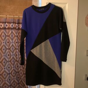 Topshop geometric sweater dress